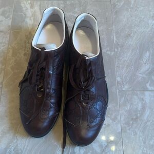 Brown Gucci shoes